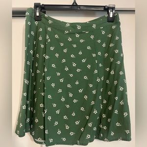 EUC Marine Layer Bonnie Mini Skirt in Green Modern Ditsy - size 8